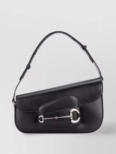 Gucci Horsebit 1955 Small Shoulder Bag In Leather In Black