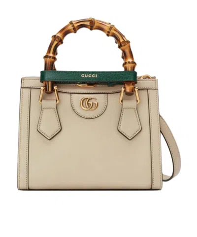 Gucci Shoulder Bag With Bamboo Handle In Nude