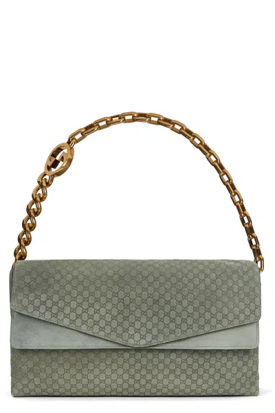 Gucci Green Logo Large Shoulder Bag