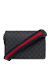 Gucci Shoulder Bag With Monogram In Black