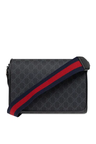 Gucci Shoulder Bag With Monogram In Black