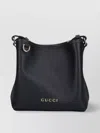 Gucci Borsa A Secchiello Gg Emblem In Pelle Nera Donna