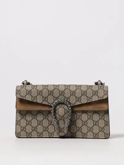 Gucci Shoulder Bag Woman Beige In White