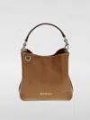 Gucci Gg Emblem Leather Bucket Bag With Frontal Logo