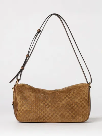 Gucci Medium Half Horsebit Shoulder Bag In Brown