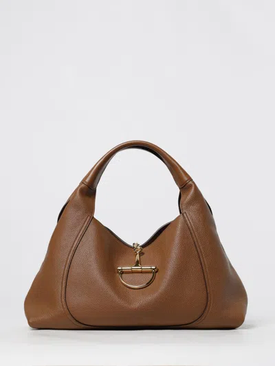 Gucci Shoulder Bag Woman Leather In Brown