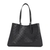 Gucci Women Gg Emblem Large Leather Tote In Black