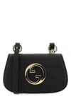 Gucci Leather Blondie Crossbody Bag With Adjustable Strap In Black