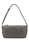 Gucci Shoulder Bag In Smooth Leather In Gray