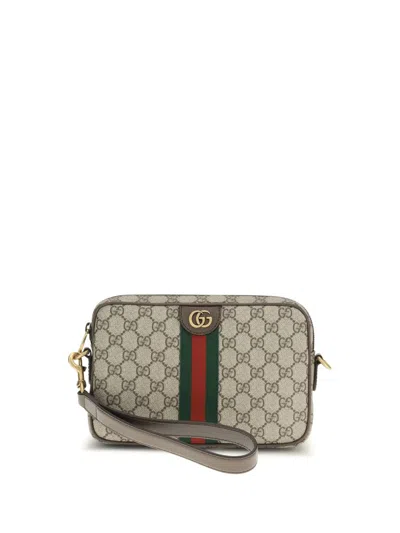 Gucci Men Gg Supreme Fabric And Leather Small Ophidia Gg Crossbody Bag In Multi