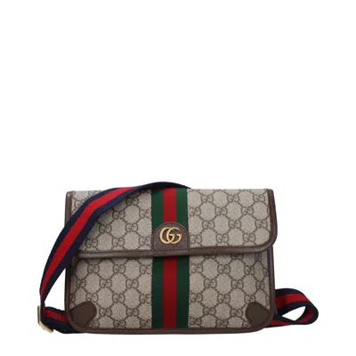 Gucci Shoulder Bags Ophidia Man Fabric Beige/ebano