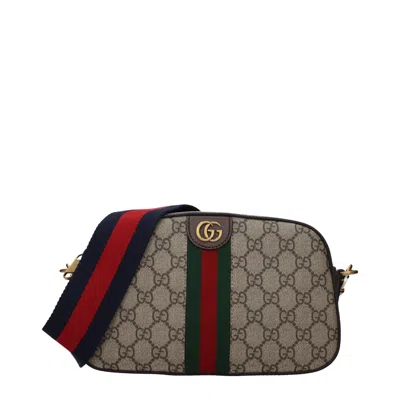 Gucci Shoulder Bags Ophidia Man Fabric Beige/ebano