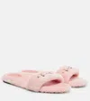 Gucci Siaga Horsebit Shearling Slides In Pink