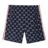 Gucci Side Contrast Striped Jacquard Shorts For Men Blue