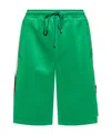 Gucci Side Stripe-detail Shorts In Green
