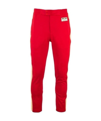 Gucci Side-stripe Track Pants In Red