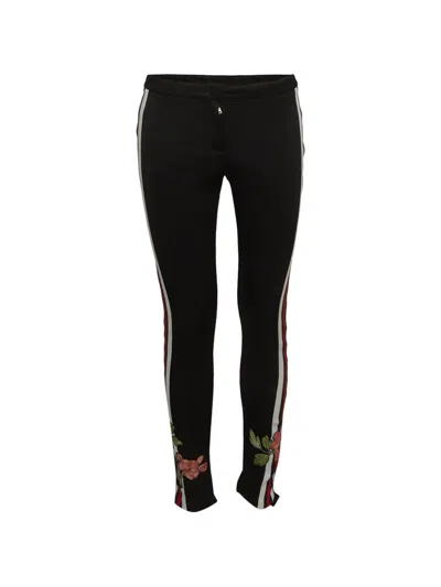 Pre-owned Gucci Side-stripe Leggings In Black