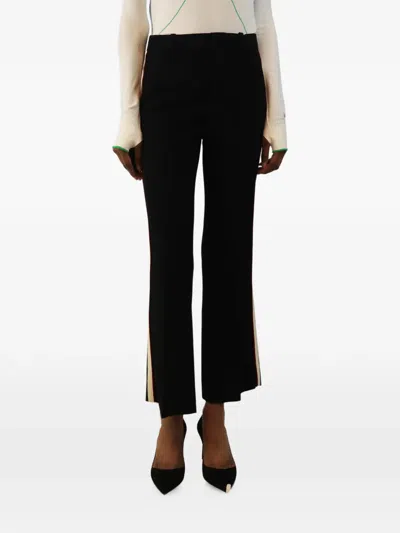 Pre-owned Gucci Side-stripe Straight-leg Trousers In Black