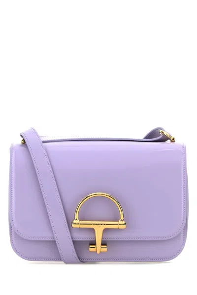 Gucci Siena Mini Leather Shoulder Bag With Gold-tone Hardware In Purple