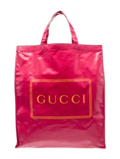 Pre-owned Gucci Signature Backpack W/ Tags In Pink