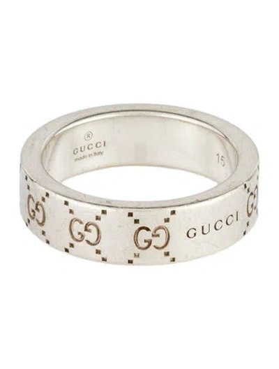 Pre-owned Gucci Signature Band Ring In Multicolor