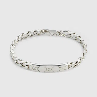Gucci Signature Bracelet With Gg Tag In Undefined