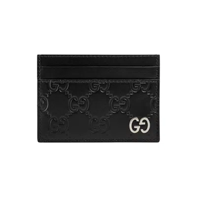 Pre-owned Gucci Signature Card Case 'black' | Men's Size Onesize