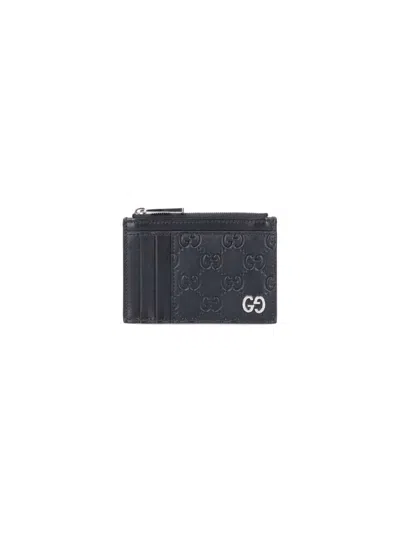 Gucci 'signature' Cardholder In Black  