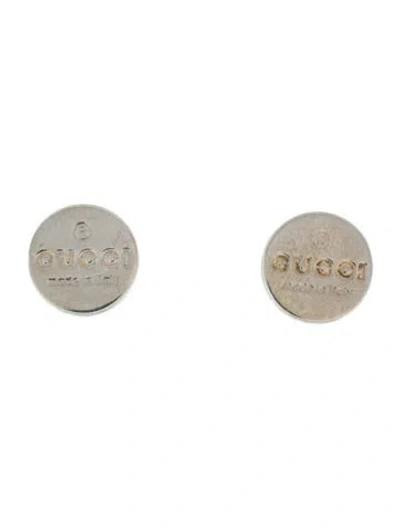 Pre-owned Gucci Signature Circle Stud Earrings In Multicolor