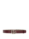 Gucci Signature Double G-buckle Reversible Leather Belt In Brown