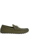 Gucci Signature Horsebit Detail Loafers In Green