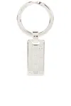 Gucci Signature Keyring In Sterling Silver