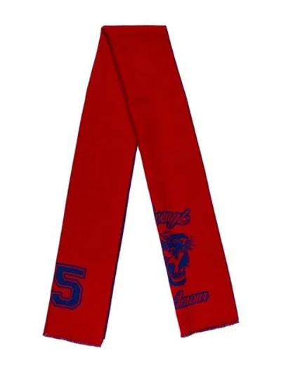 Pre-owned Gucci Signature Logo Graphic Print Scarf In Multi