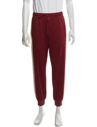 Pre-owned Gucci Signature Logo Joggers In Burgundy/neutrals