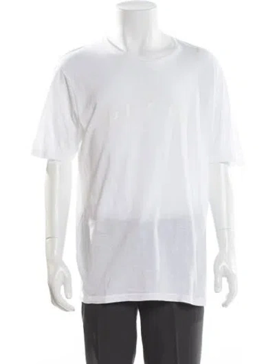 Pre-owned Gucci Signature Logo Scoop Neck T-shirt In White