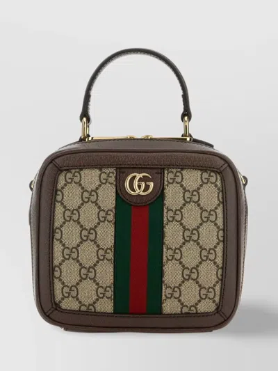 Gucci Signature Monogram Mini Shoulder Bag In Brown