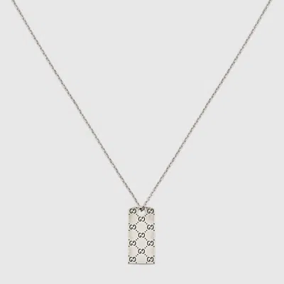 Gucci Signature Pendant Tag Necklace In Undefined