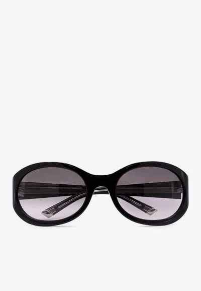 Gucci Signature Round Sunglasses In Black