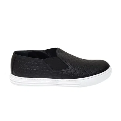 Pre-owned Gucci Signature Slip-on 'black'