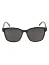 Gucci Signature Stripe Sided Logo Sunglasses In Black/multicolor/grey