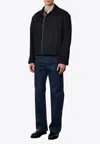 Gucci Signature Web Embossed Gabardine Jacket In Blue