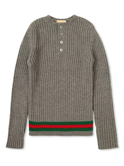 GUCCI SIGNATURE WEB STRIPE SWEATER