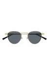 Gucci Eyewear Pilot Frame Sunglasses In Gold