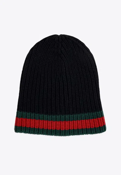 Gucci Signature Web Wool Beanie