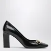 Gucci Signora Pumps Block Heel Gold Tone Hardware In Black
