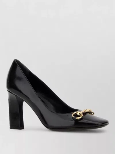 Gucci Signora Pumps Block Heel Gold Tone Hardware In Multi