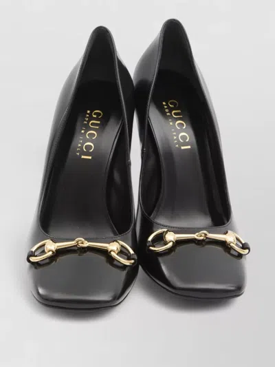GUCCI SIGNORA PUMPS SOFT LEATHER GOLD MORSETTO
