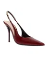 Gucci Signoria 105 Patent Leather Slingback Pumps In Red