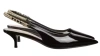 Gucci Signoria 45 Slingback Pumps In Patent Leather In Black