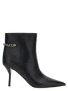 Gucci Leather Signoria Ankle Boots In Black